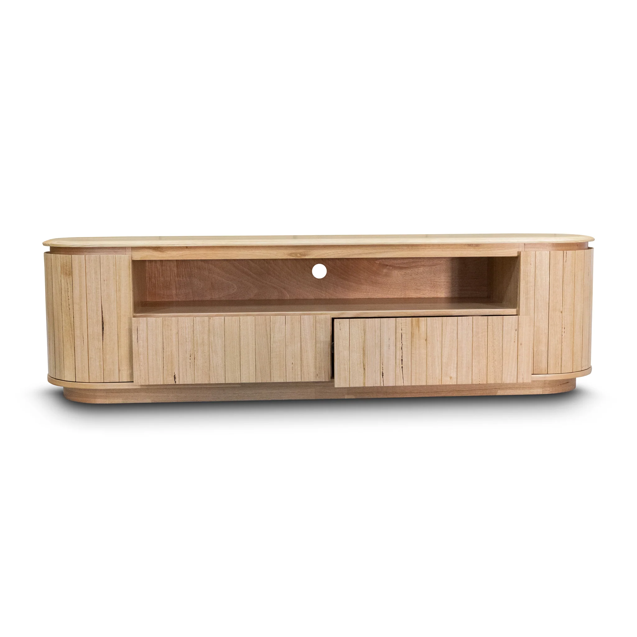 Semillon New Zealand Ash 2 Drawer Entertainment Unit - Natural - Image 14