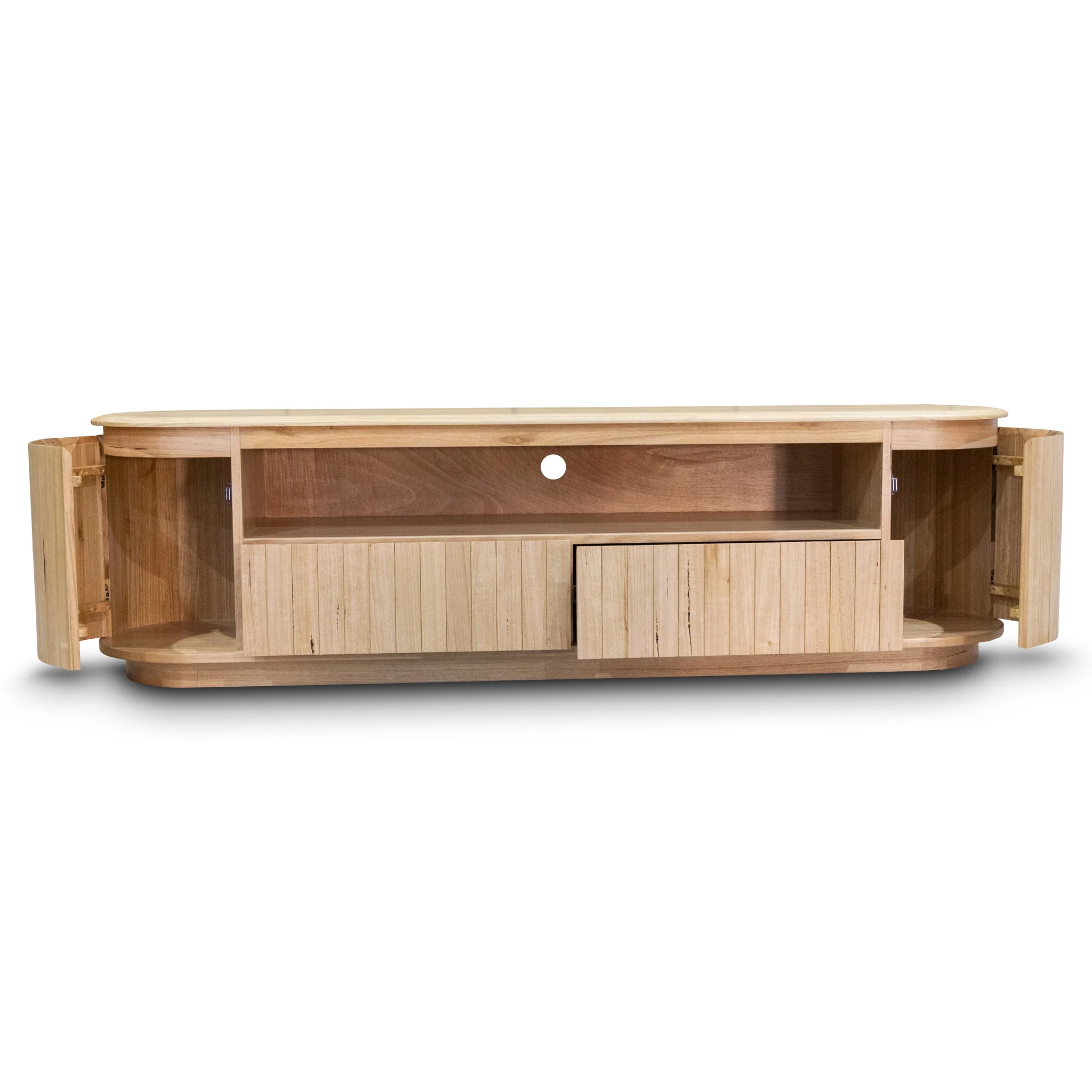 Semillon New Zealand Ash 2 Drawer Entertainment Unit - Natural - Image 18