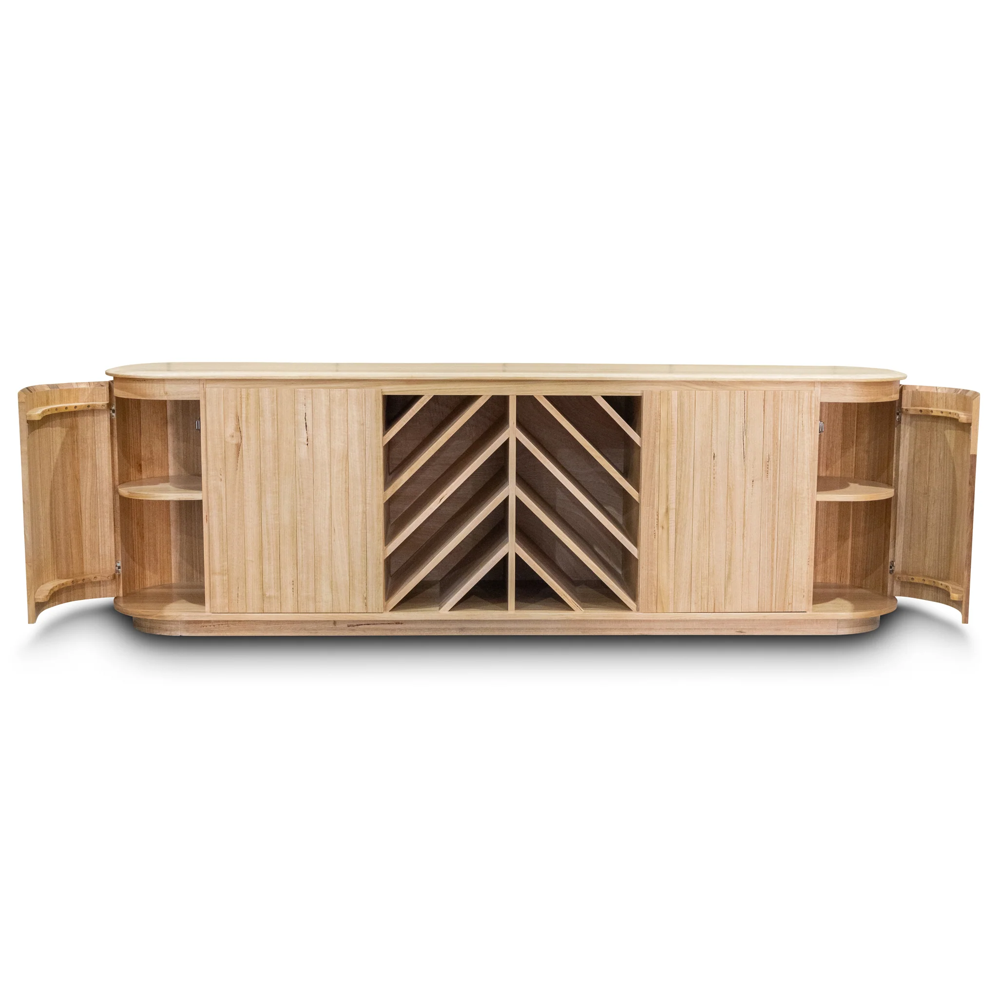 Semillon New Zealand Ash Buffet with Wine Storage - Natural - Image 13