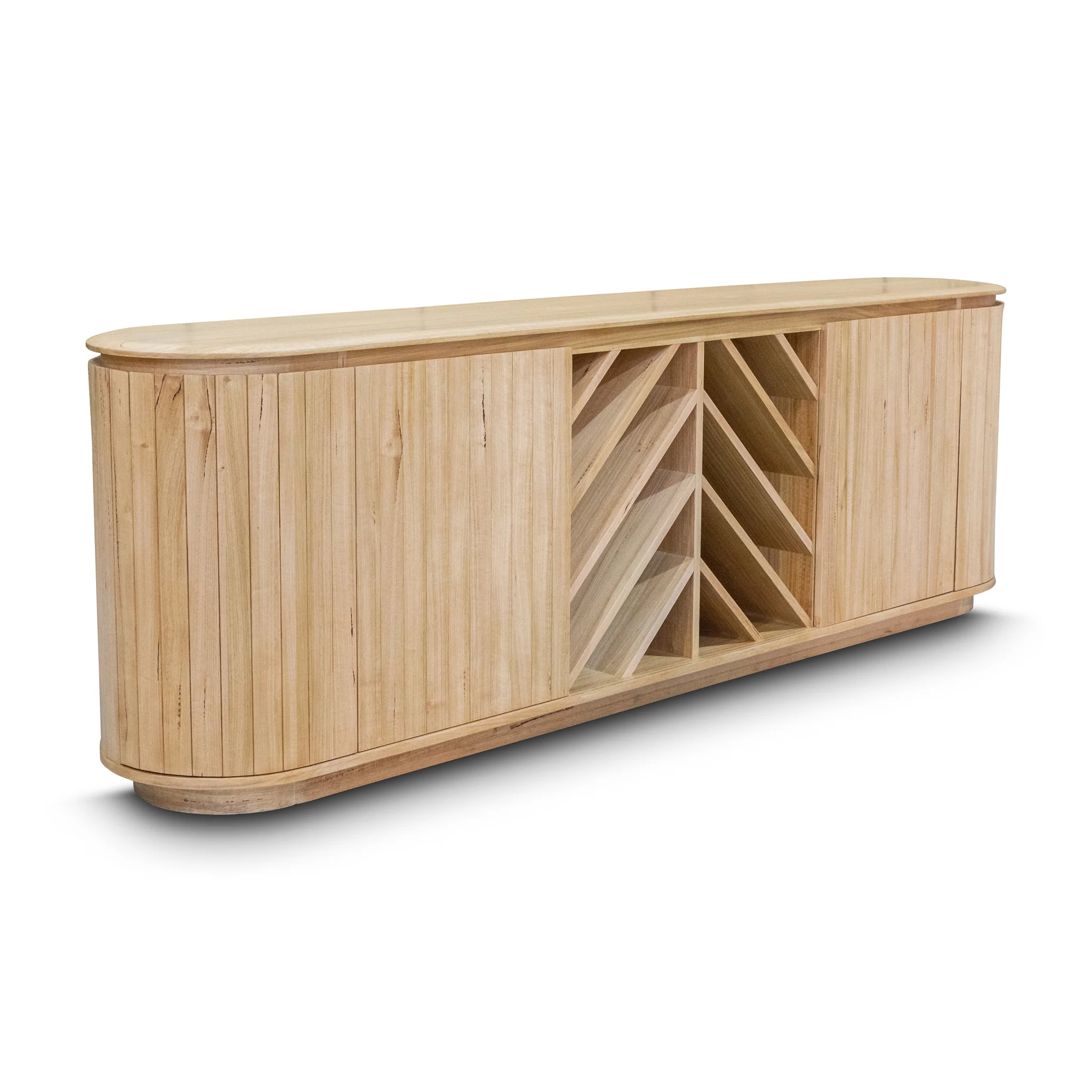 Semillon New Zealand Ash Buffet with Wine Storage - Natural - Image 15