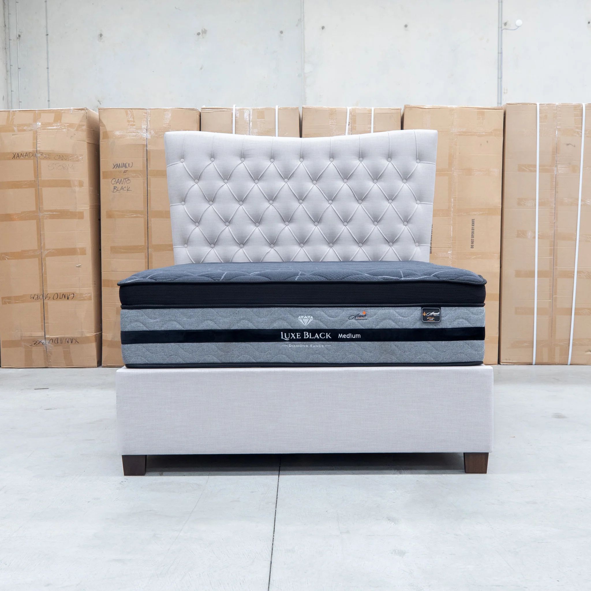 Sloane King Fabric Gas Lift Bed - Oat - Image 7