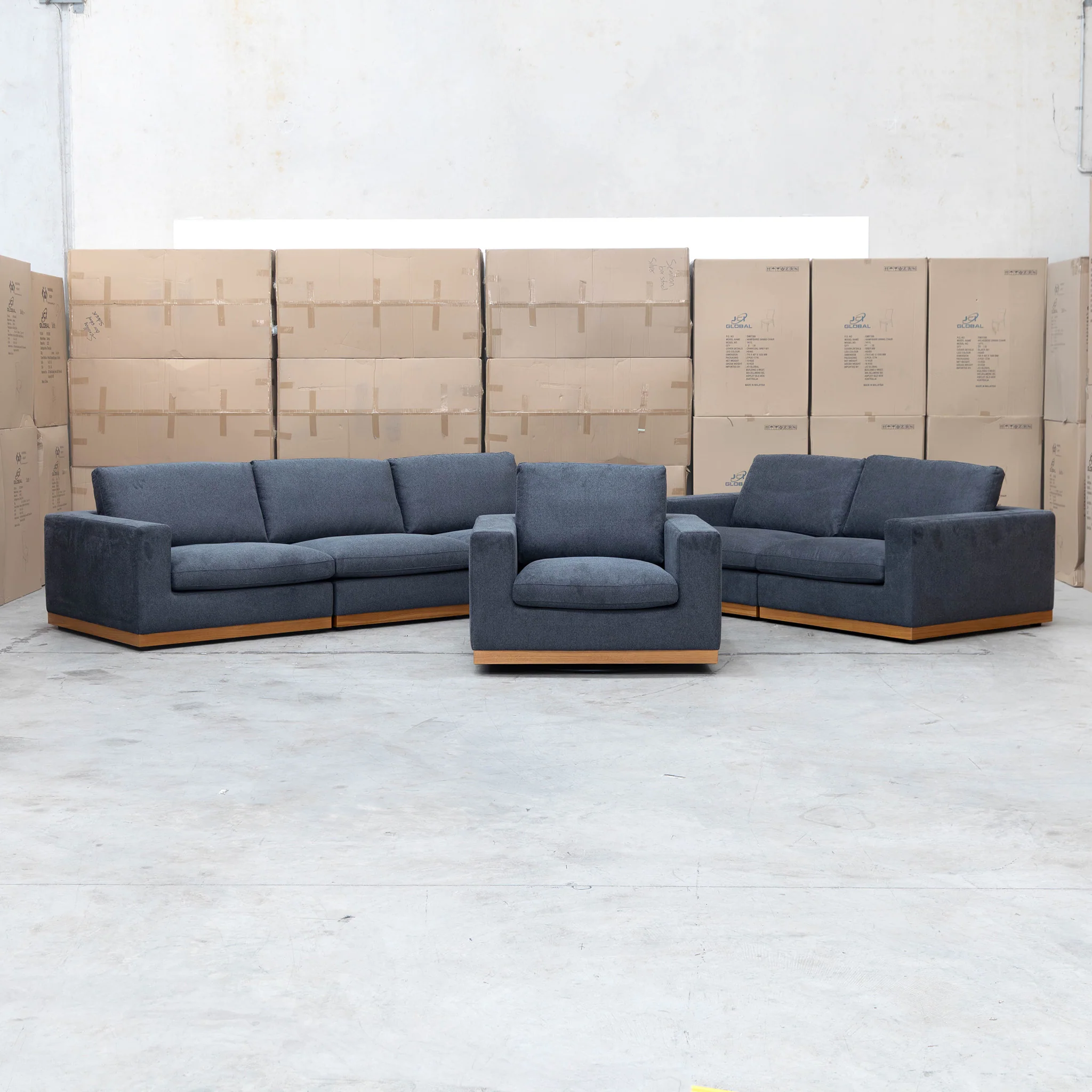 Subiaco Swivel Armchair - Charcoal - Image 5