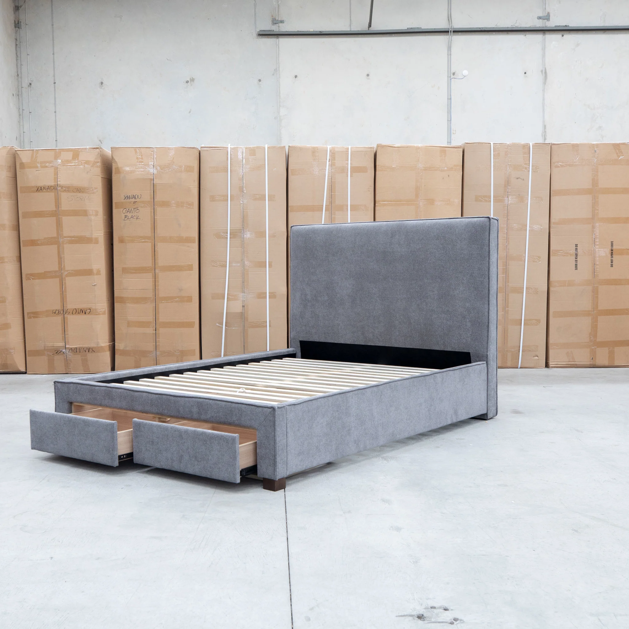 Talia Queen Fabric Storage Bed - Storm - Image 12