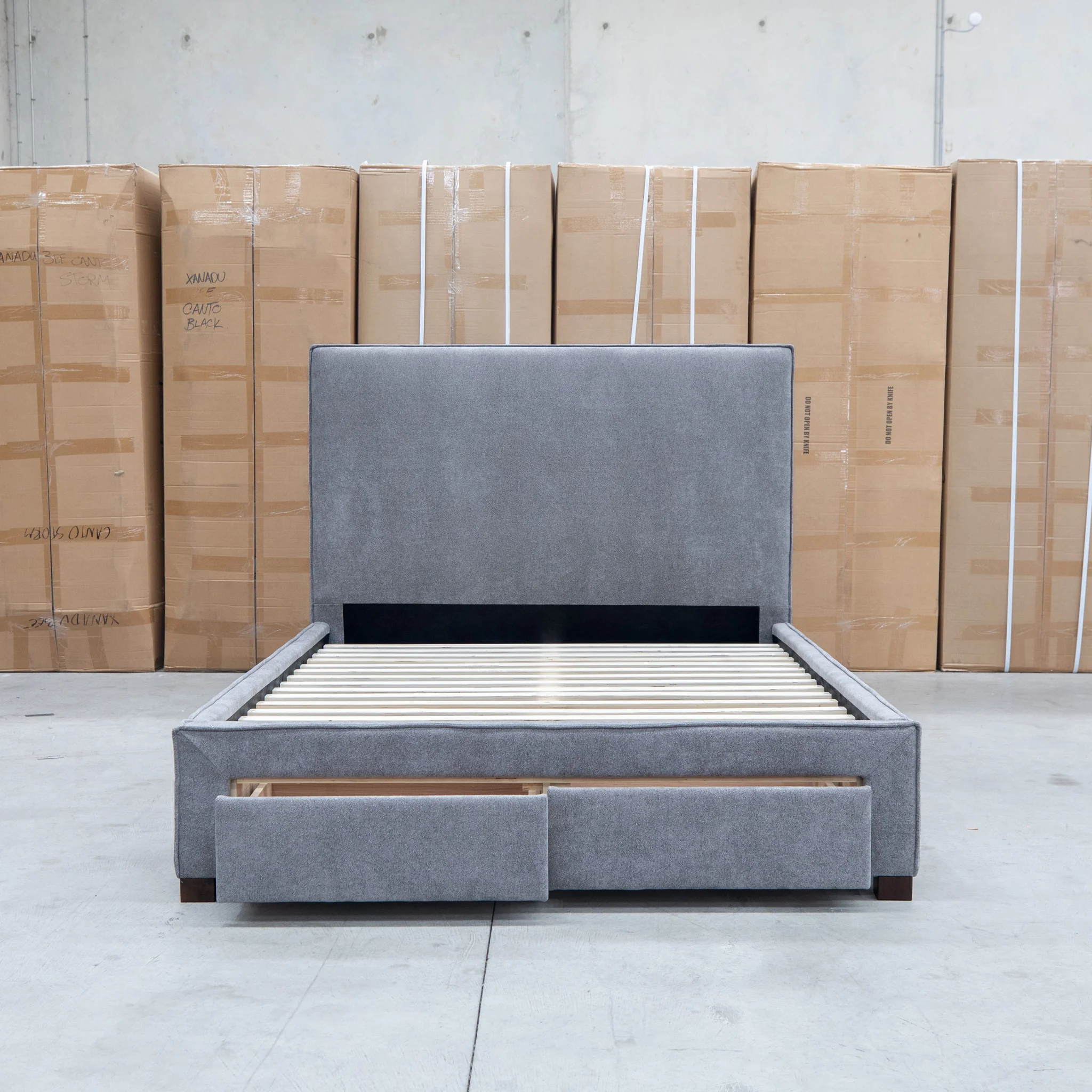 Talia Queen Fabric Storage Bed - Storm - Image 4