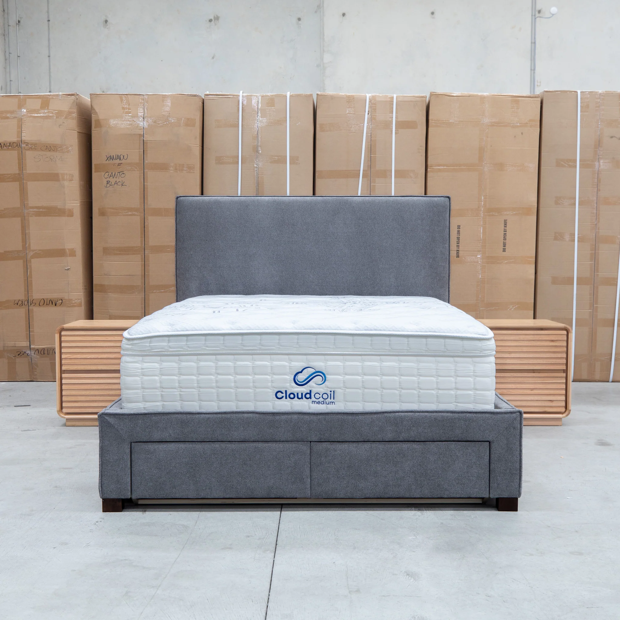 Talia Queen Fabric Storage Bed - Storm - Image 5