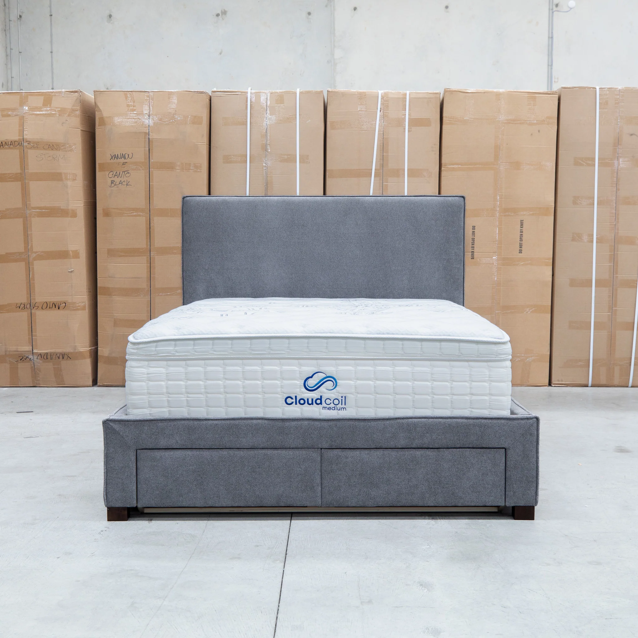 Talia Queen Fabric Storage Bed - Storm - Image 6