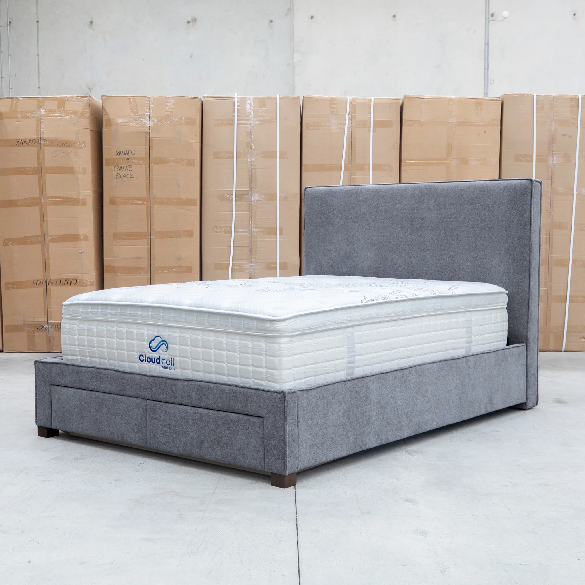 Talia Queen Fabric Storage Bed - Storm - Image 7