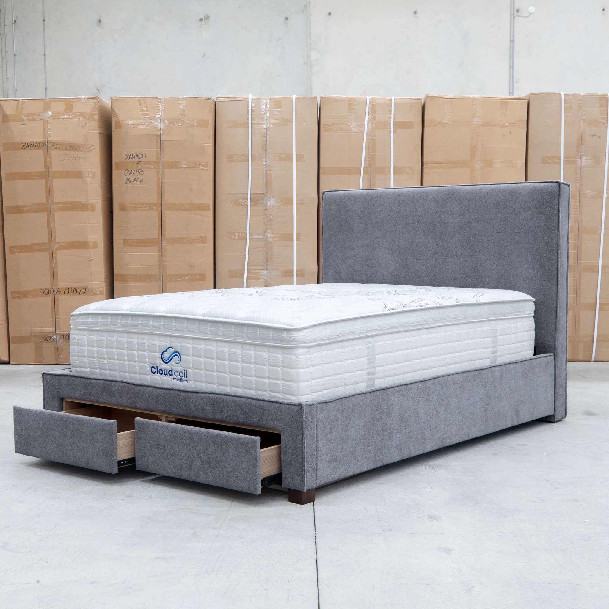 Talia Queen Fabric Storage Bed - Storm - Image 8