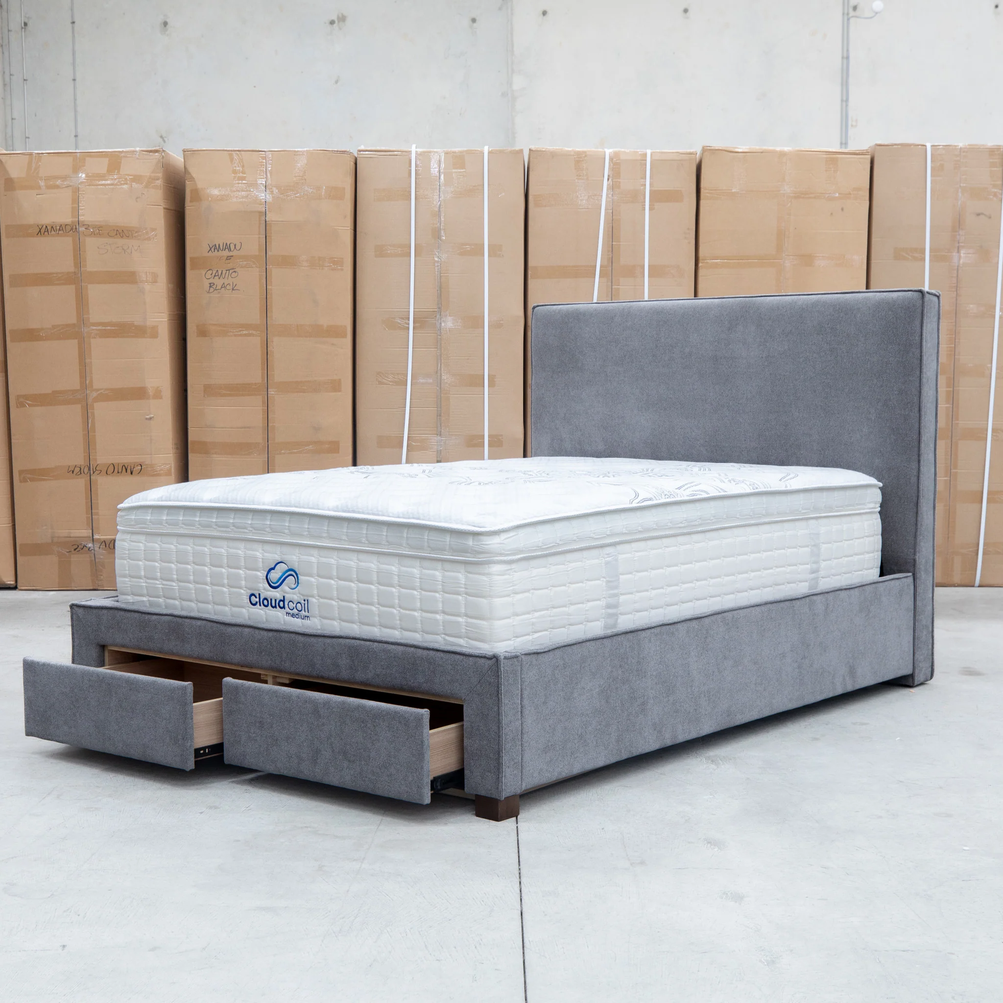 Talia Queen Fabric Storage Bed - Storm - Image 9