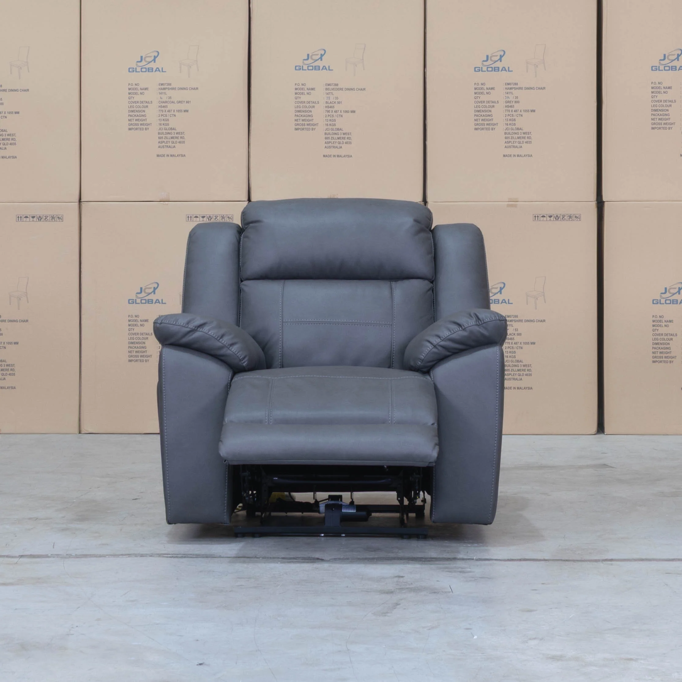 Venus Triple-Motor Recliner - Charcoal - Image 4