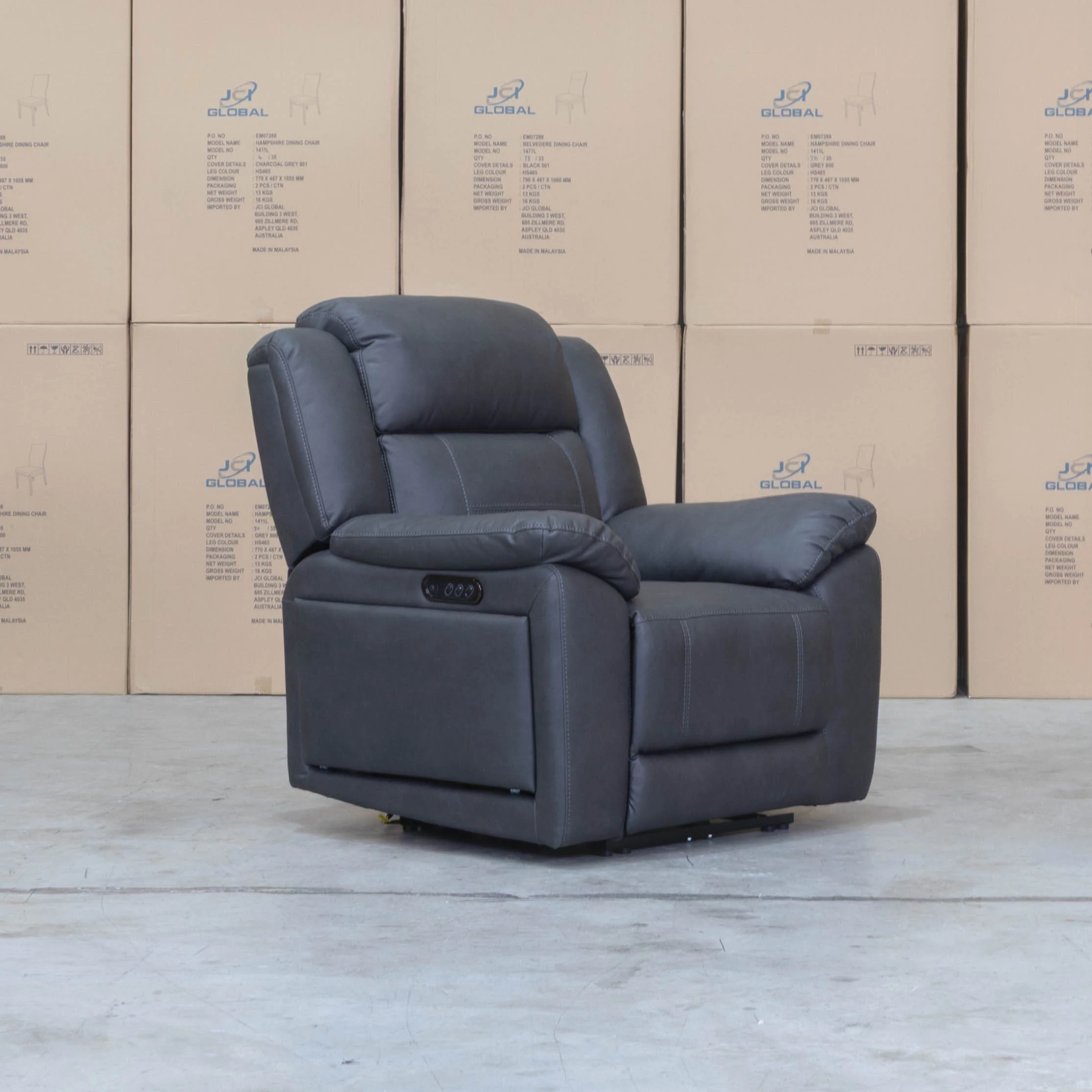 Venus Triple-Motor Recliner - Charcoal - Image 6