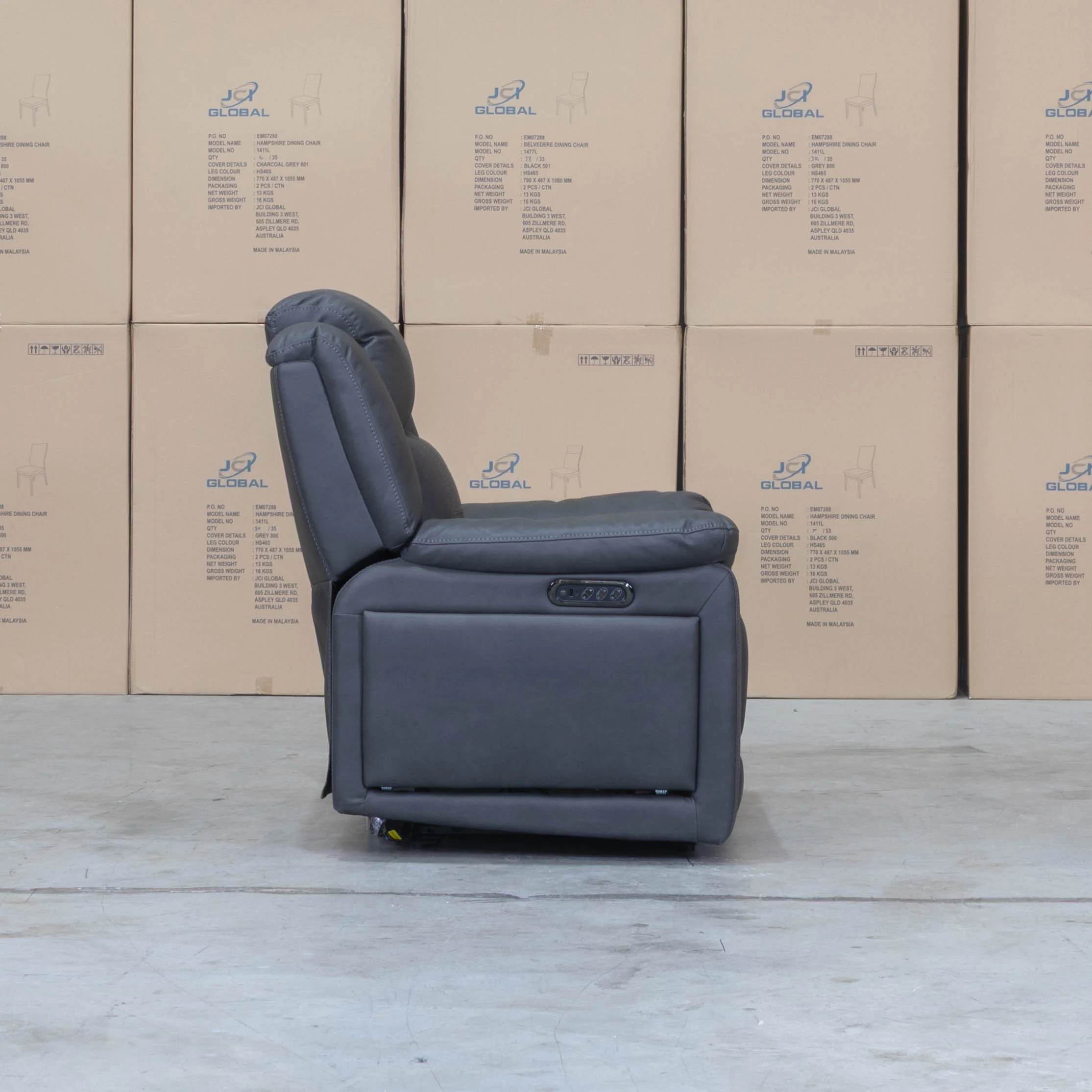 Venus Triple-Motor Recliner - Charcoal - Image 8