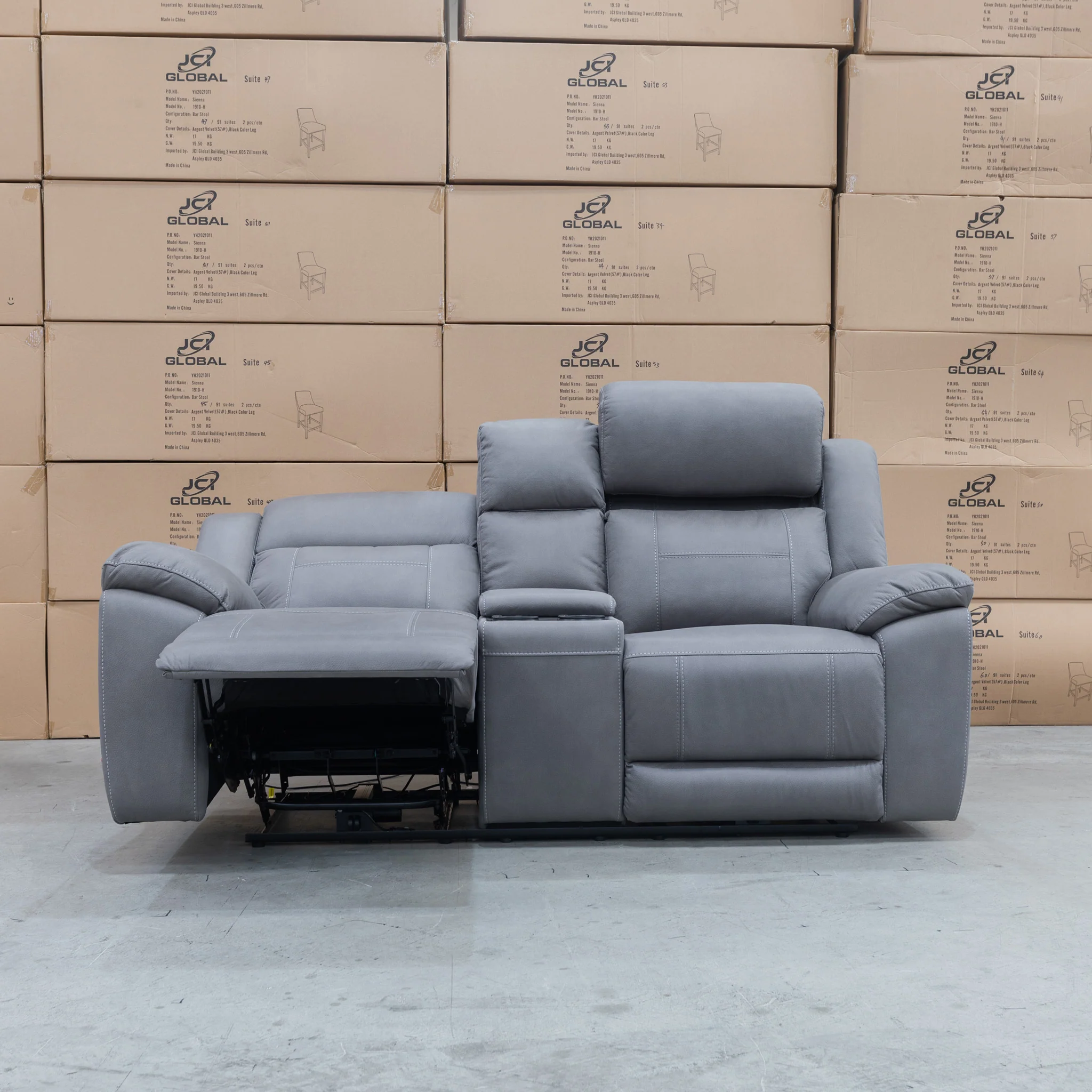 Venus Two Seat Dual-Motor Recliner Theatre - Ash - MK1 - Image 4