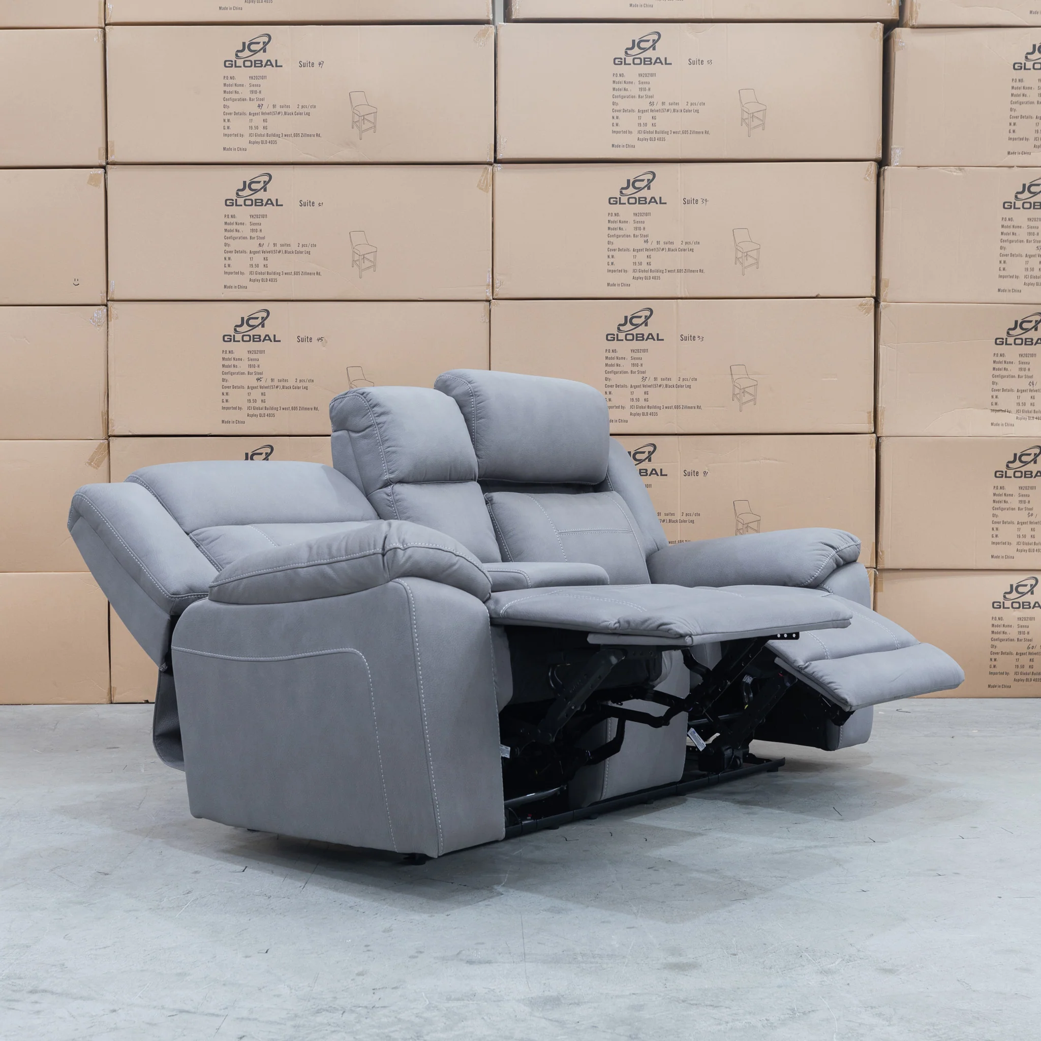 Venus Two Seat Dual-Motor Recliner Theatre - Ash - MK1 - Image 5
